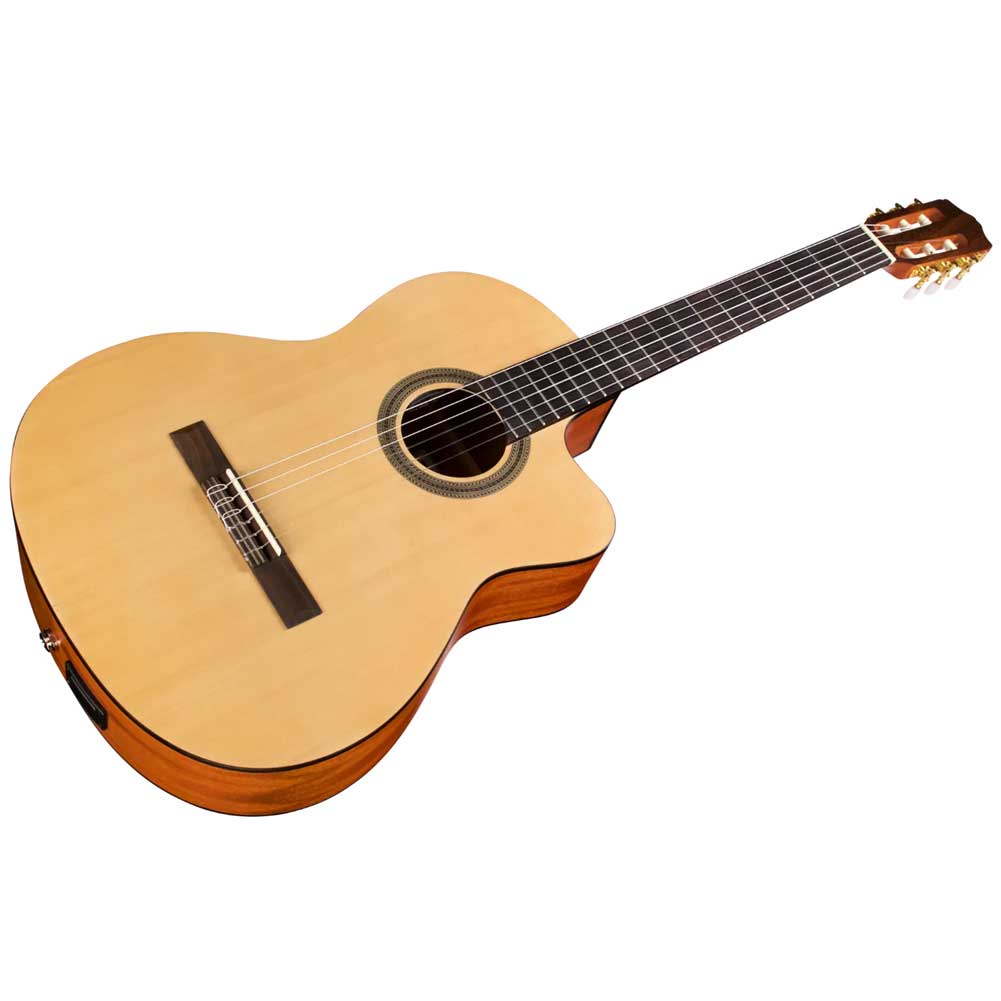 Cordoba Protégé C1M-CE Natural Cutaway Electro Acoustic Guitar with Fishman Electronics 99-755-0090