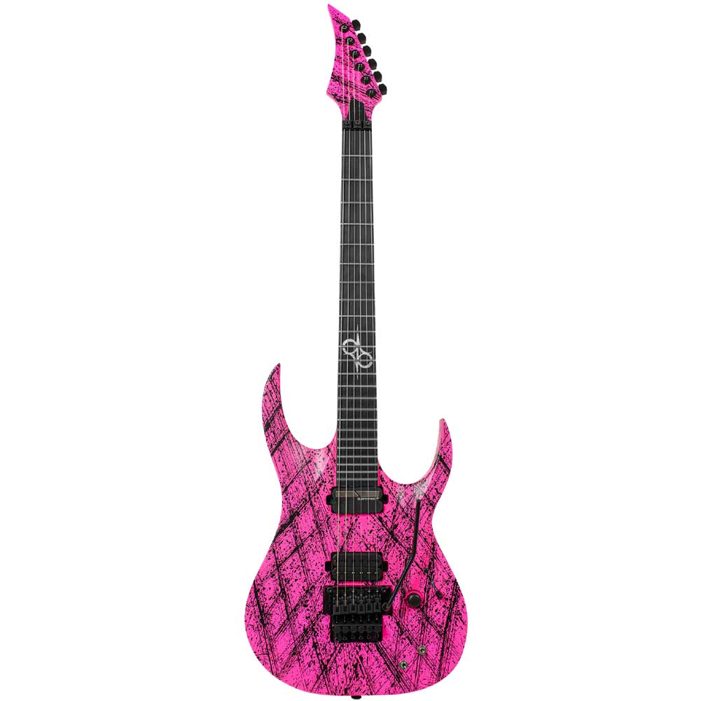 Solar A1.6FRPN Canibalismo Sustainiac+ S series A Type Pink Neon Canibalismo Electric Guitar 6 String with Gig Bag