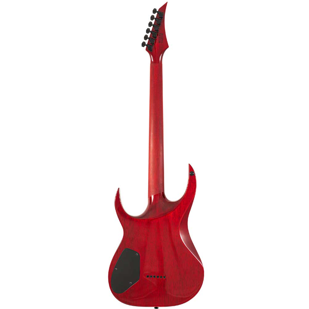 Solar A2.6QBRB-27 S series A Type Quilt Blood Red Burst Baritone Electric Guitar 6 String with Gig Bag