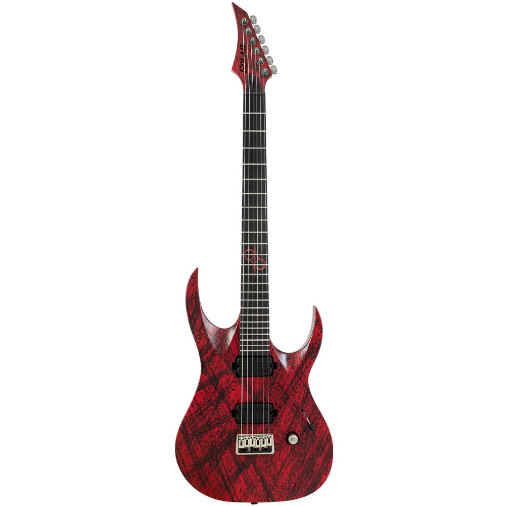 Solar A2.6Canibalismo+ S series A Type Blood Red Open Pore with Blood Splatter Electric Guitar 6 String with Gig Bag Solar A2.6Canibalismo+ S series A Type Blood Red Open Pore with Blood Splatter Electric Guitar 6 String with Gig Bag