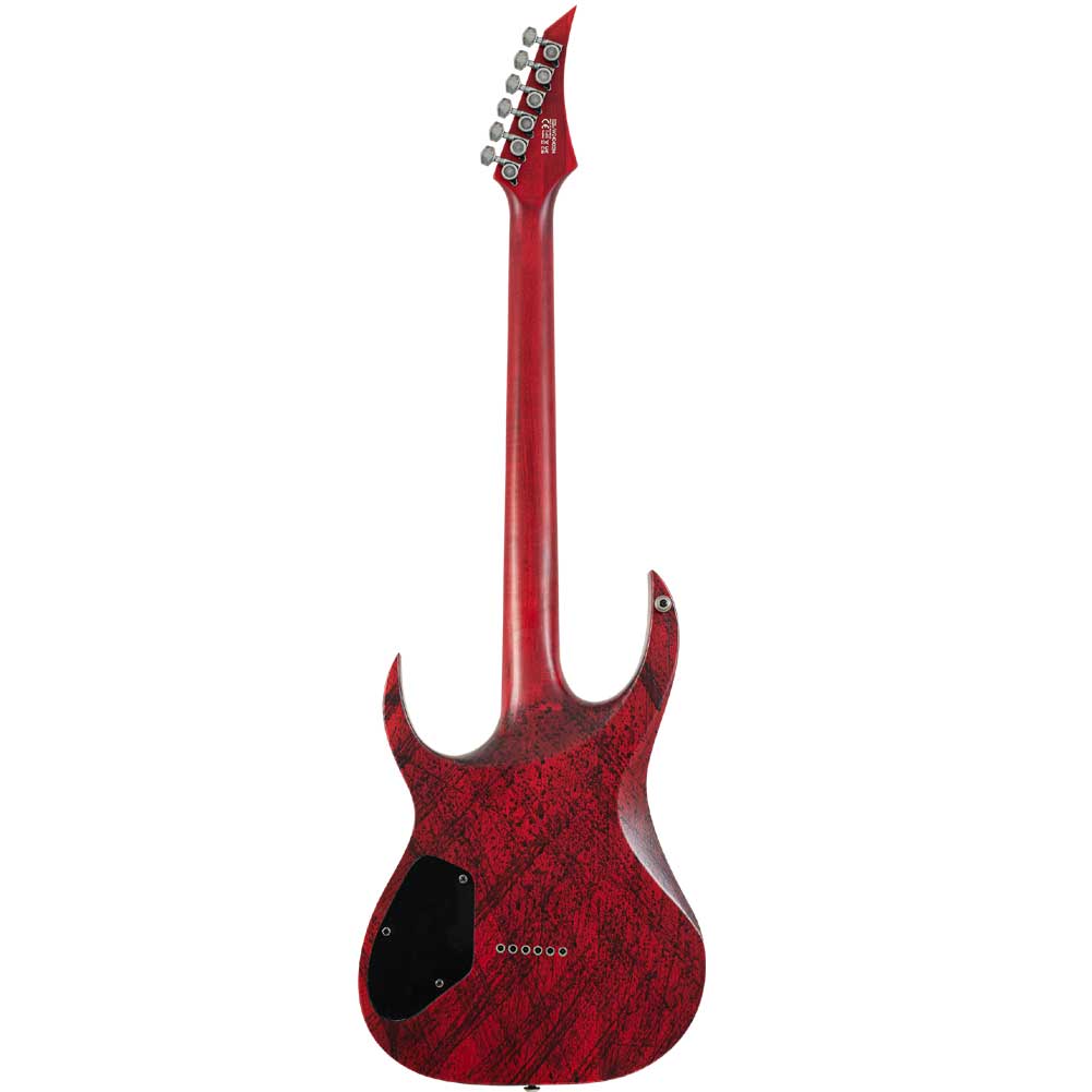 Solar A2.6Canibalismo+ S series A Type Blood Red Open Pore with Blood Splatter Electric Guitar 6 String with Gig Bag Solar A2.6Canibalismo+ S series A Type Blood Red Open Pore with Blood Splatter Electric Guitar 6 String with Gig Bag