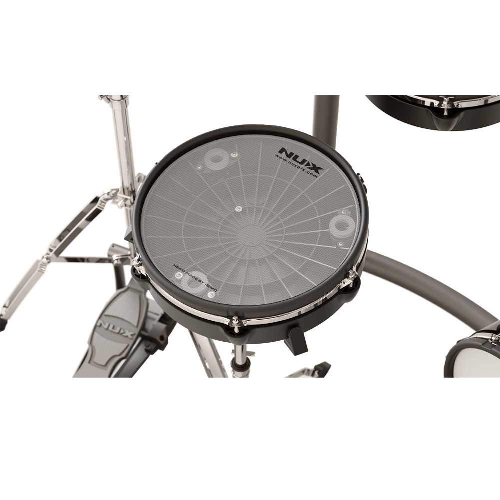 NUX DM-8 Digital Remo Mesh Heads 9 pcs Drum Kit Authentic Acoustic-like Feel Realistic Expressive Playing Robust Rack System