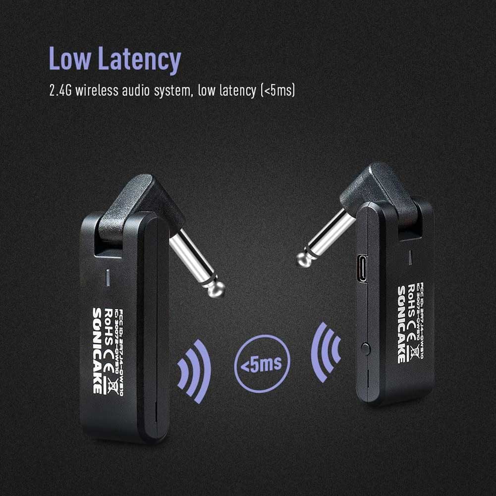 Sonicake QWS-10 2.4G Wireless Audio System for All Types of Guitar with Active or Passive Pickup Sonicake QWS-10 2.4G Wireless Audio System for All Types of Guitar with Active or Passive Pickup