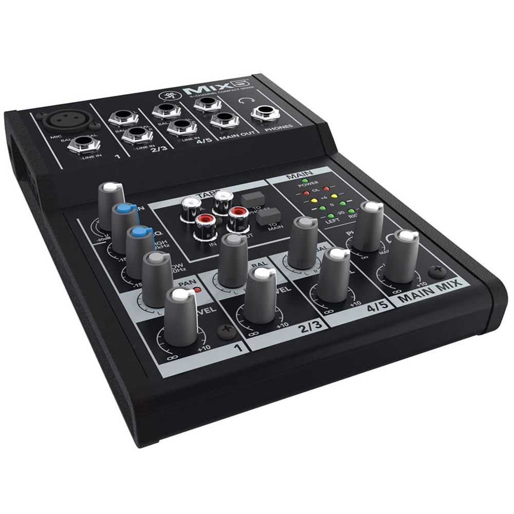 Mackie Mix5 Compact 5 Channel Analog Audio Mixer With USB Connection Mackie Mix5 Compact 5 Channel Analog Audio Mixer With USB Connection