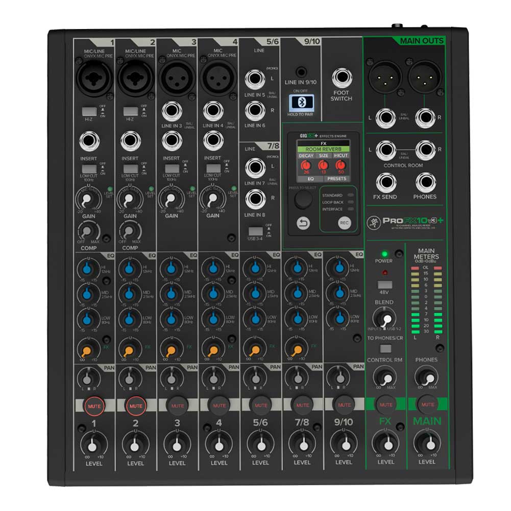 Mackie ProFX10v3+ 10-channel Mixer with USB Enhanced Effects and Bluetooth Mackie ProFX10v3+ 10-channel Mixer with USB Enhanced Effects and Bluetooth