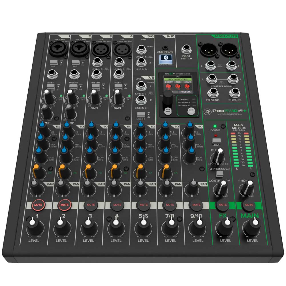 Mackie ProFX10v3+ 10-channel Mixer with USB Enhanced Effects and Bluetooth Mackie ProFX10v3+ 10-channel Mixer with USB Enhanced Effects and Bluetooth