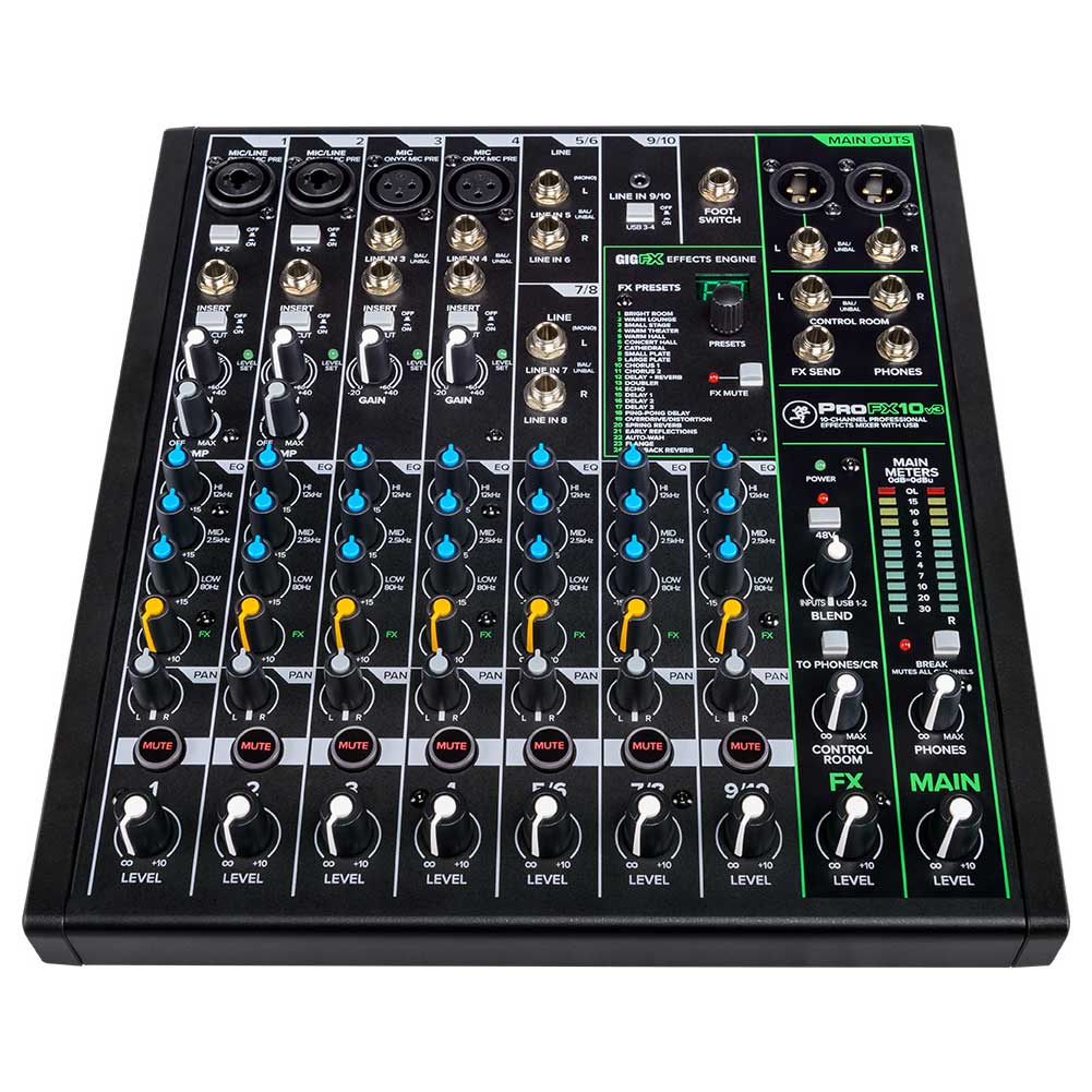 Mackie ProFX10v3 10-channel Mixer with USB and Effects Mackie ProFX10v3 10-channel Mixer with USB and Effects