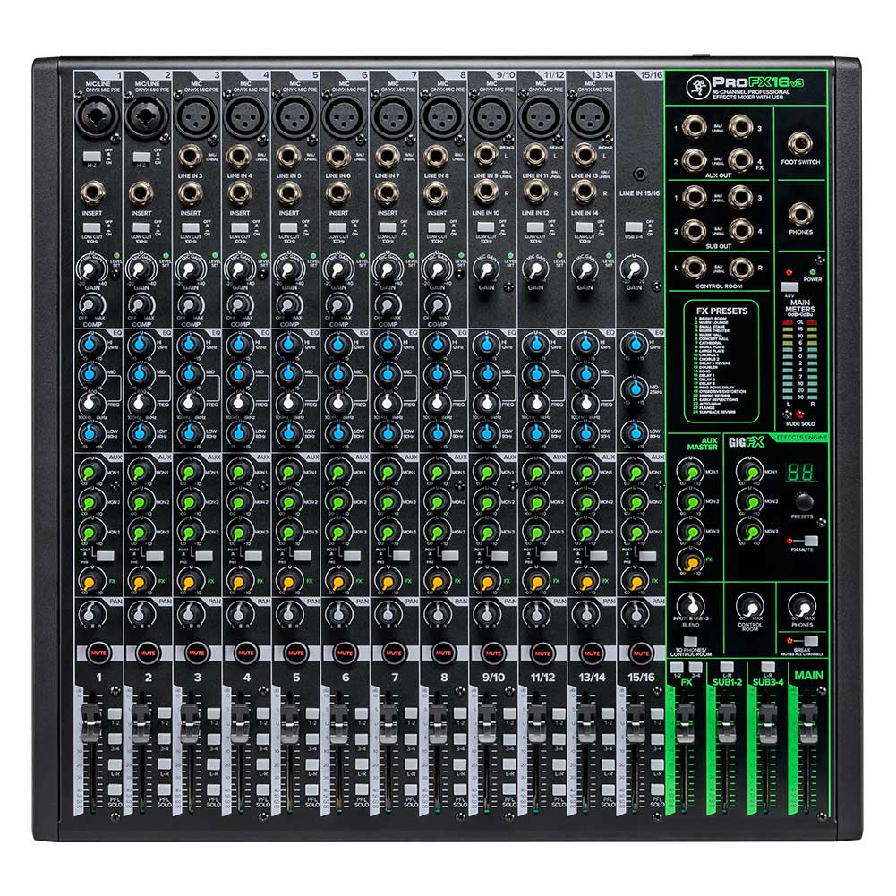 Mackie ProFX16v3 16-channel Mixer with USB and Effects