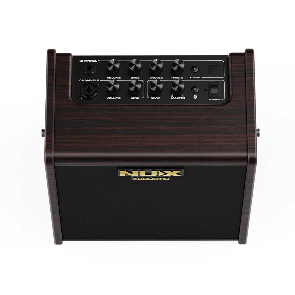NUX AC-25 25-watt 1 x 6.5-inch Built-in Battery and Bluetooth Acoustic Guitar Combo Amp NUX AC-25 25-watt 1 x 6.5-inch Built-in Battery and Bluetooth Acoustic Guitar Combo Amp