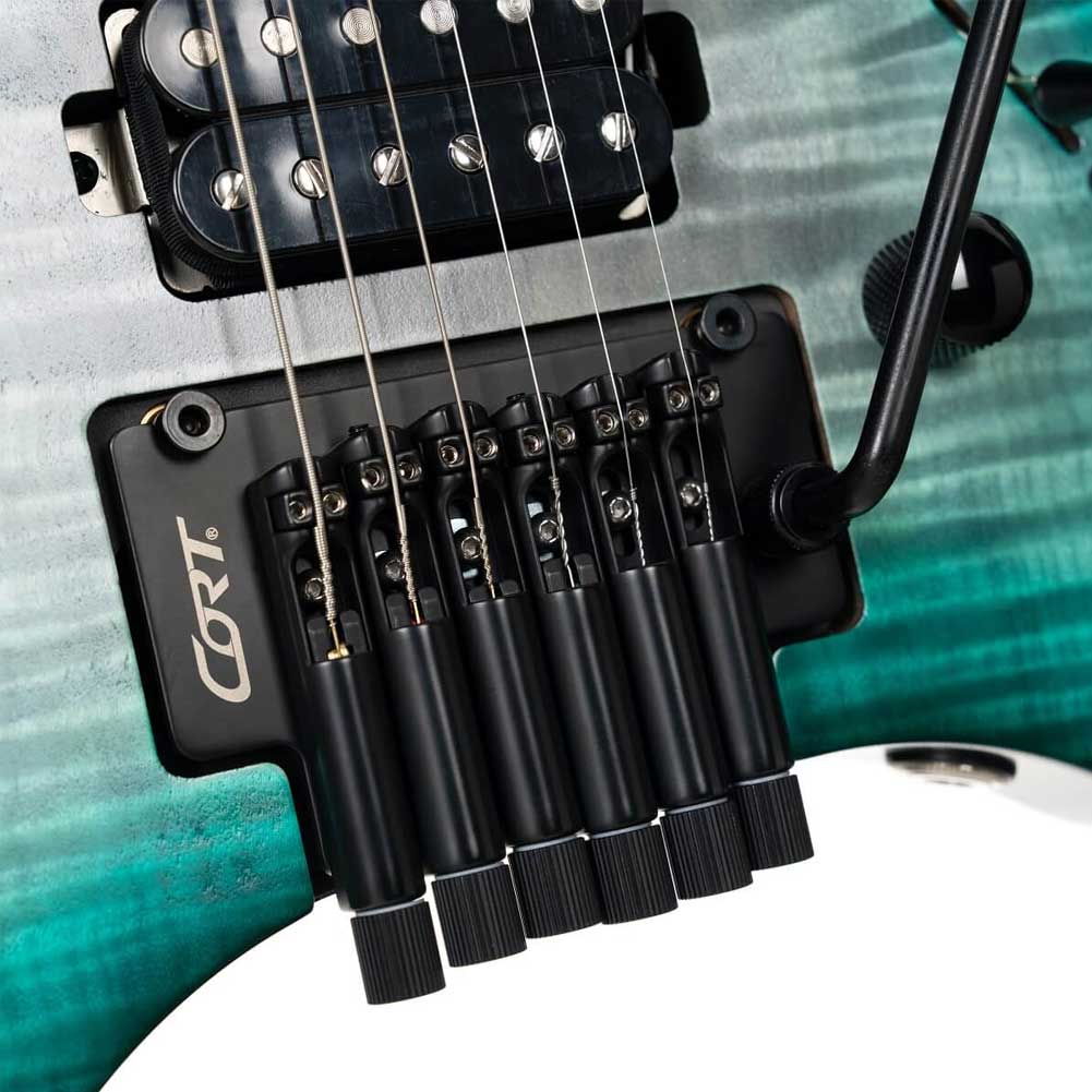 Cort Space G6TR SGLG Headless Multiscale Electric guitar in Semi Gloss finish with Gig Bag