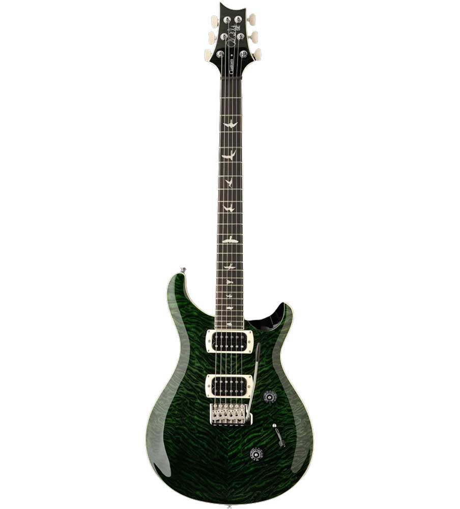 PRS SE Custom 24-08 Quilt Teal Black CU4QQEIN1 series 115978TK Ebony Fingerboard Electric Guitar 6 String with Gig Bag