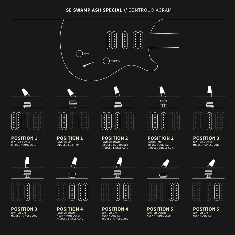 PRS SE Swamp Ash Special SW2SSXMXN1 116000 Series Maple Fretboard Electric Guitar 6 String Config