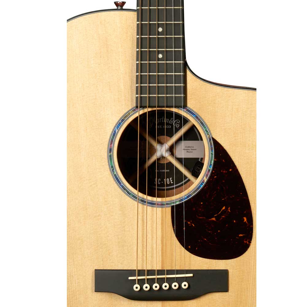 Martin SC-10E Natural Spruce Electro Acoustic Guitar with Gig Bag 11SC10ESPRUCE