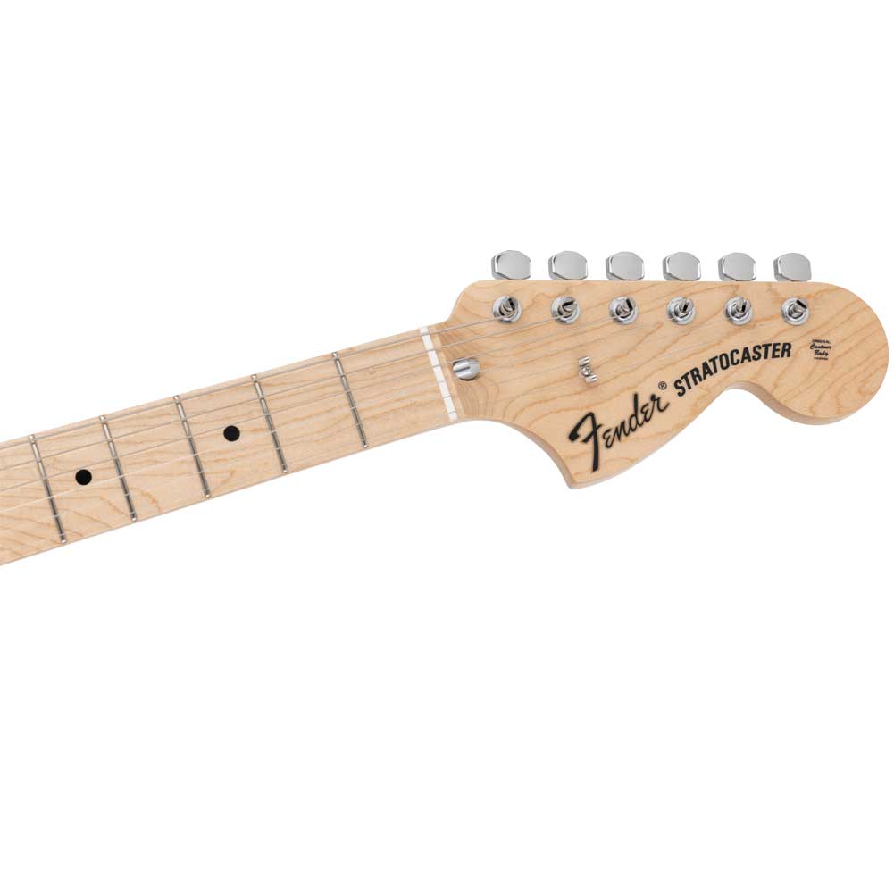 Fender Japanese Traditional II 70s Stratocaster Maple Fingerboard SSS Electric Guitar with Gig Bag Vintage White 5381302341