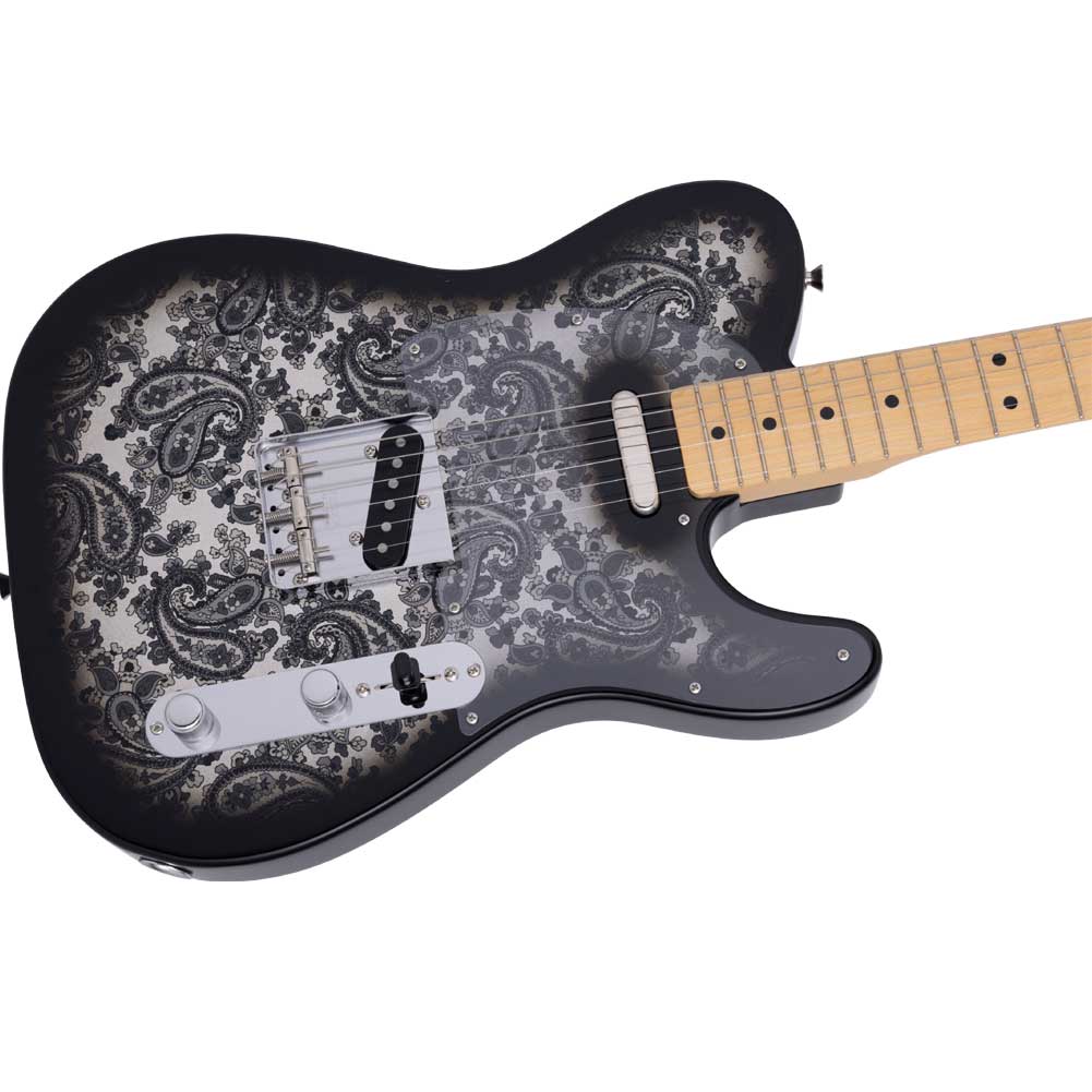 Fender Japanese Black Paisley Telecaster Limited Edition SS Maple Fingerboard with Gig Bag 5631102337