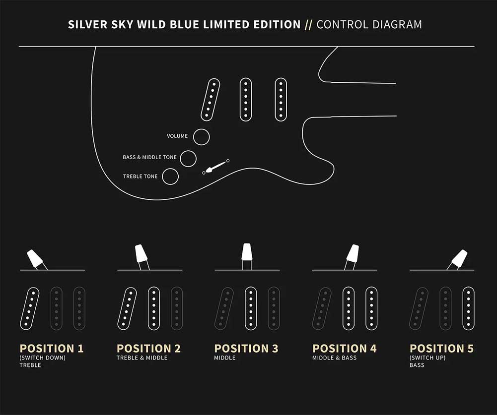 PRS Silver Sky Wild Blue John Mayer Limited Edition Electric Guitar Config