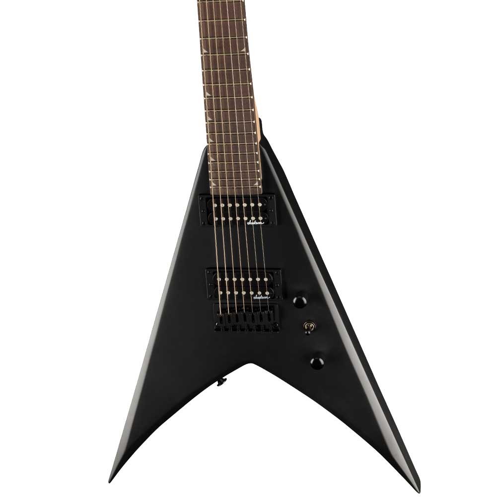 Fender Jackson JS Series King V JS22-7 KV HT Amaranth Fingerboard HH Electric Guitar 7 String with Gig Bag Satin Black 2910127568
