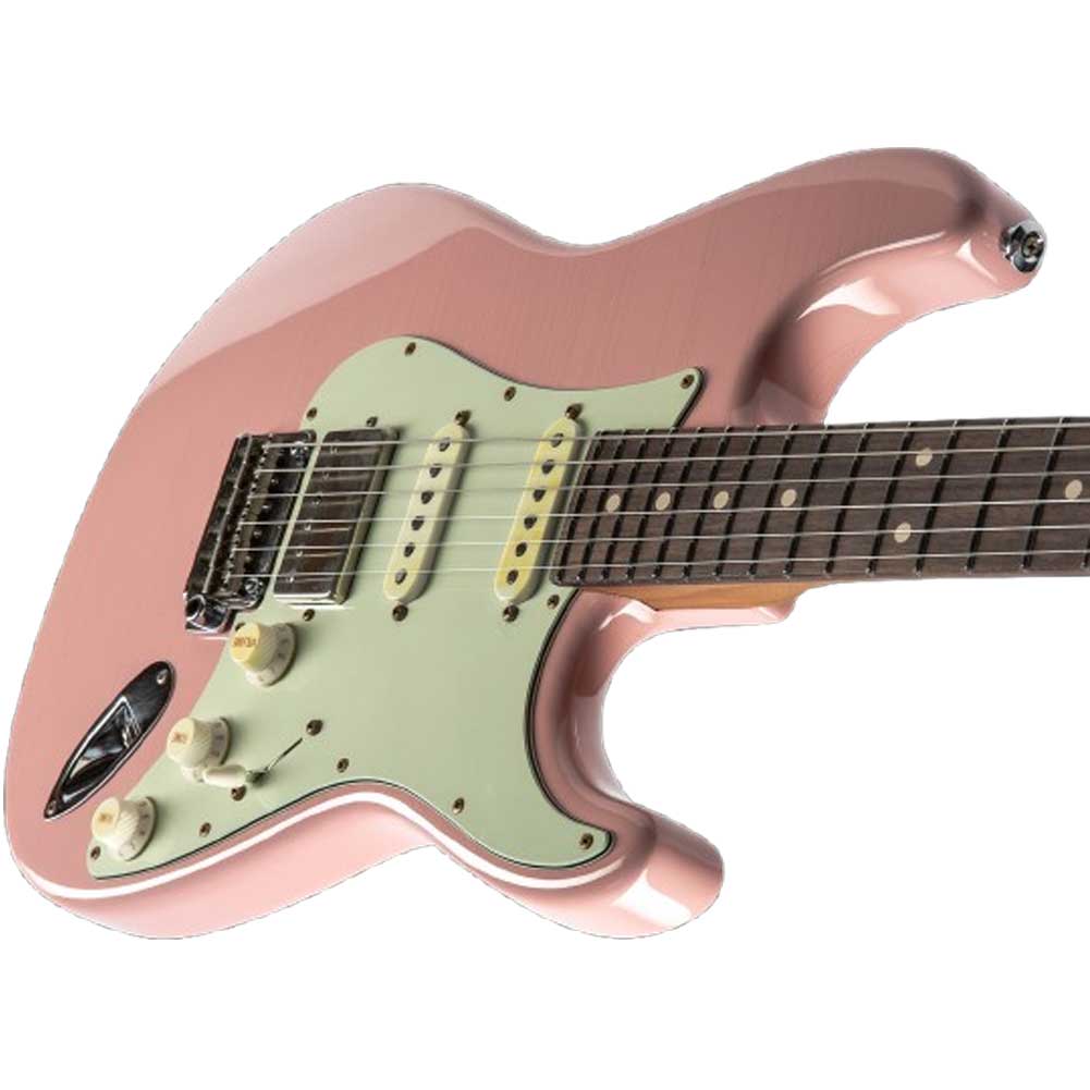 Suhr Mateus Asato Signature Series Classic S Shell Pink Antique Electric Guitar with Premium Softshell Case 01-SIG-0013