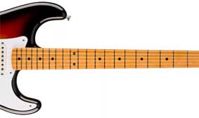 1-PIECE MAPLE NECK WITH 7.25”-RADIUS MAPLE FINGERBOARD AND 21 VINTAGE TALL FRETS