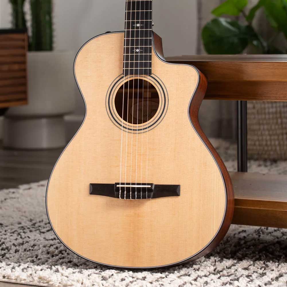 Taylor 312ce-N Natural Grand Concert Cutaway ES-N pickup Nylon Electro Acoustic Guitar with hardshell case Taylor 312ce-N Natural Grand Concert Cutaway ES-N pickup Nylon Electro Acoustic Guitar with hardshell case