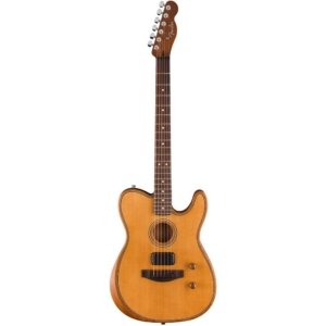 Fender Acoustasonic Standard Telecaster Rosewood Fingerboard Electro Acosutic Guitar Aged Natural 0973113534