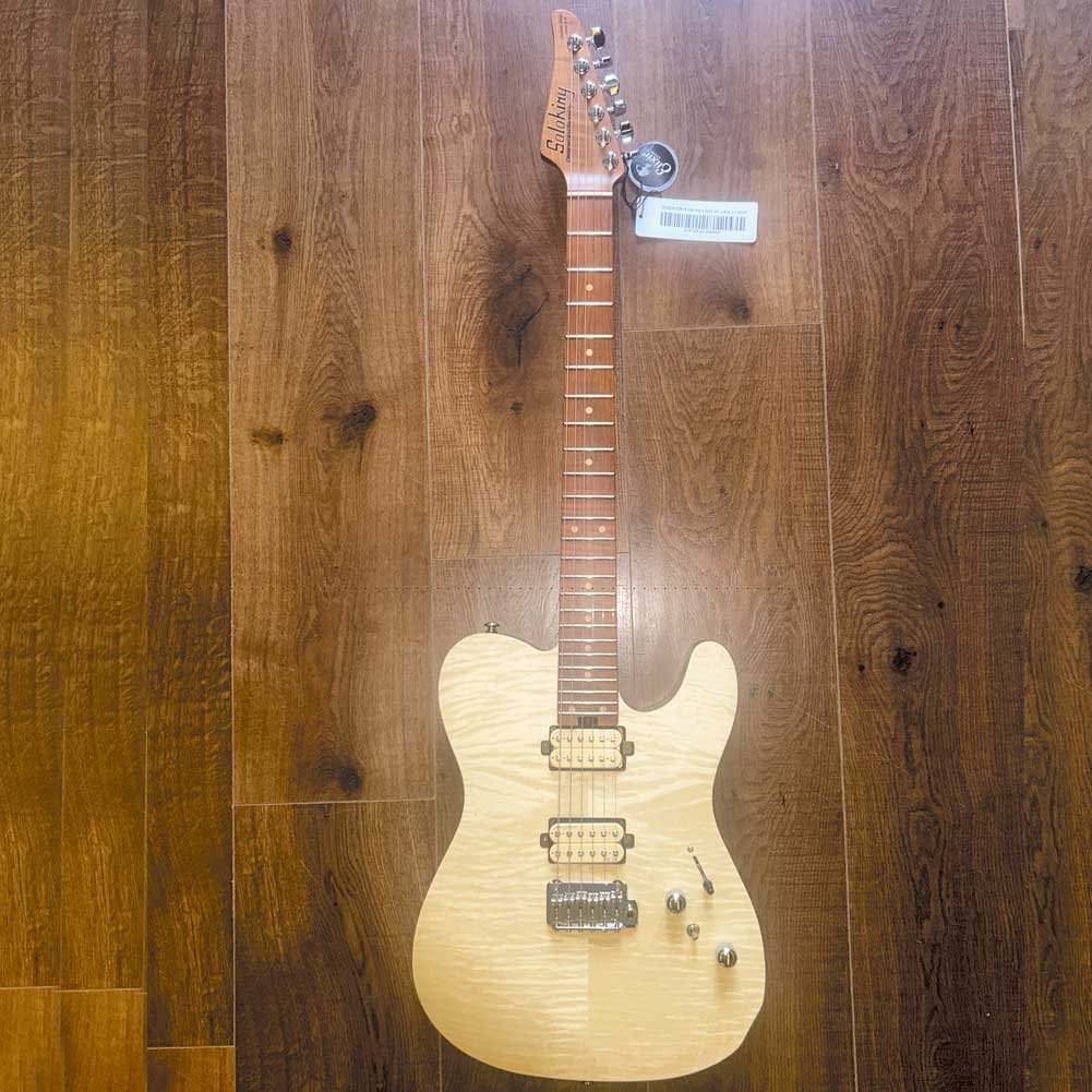 Soloking MT-1 FM Deluxe 24 HH FMN Natural Satin Electric Guitar with Gig bag