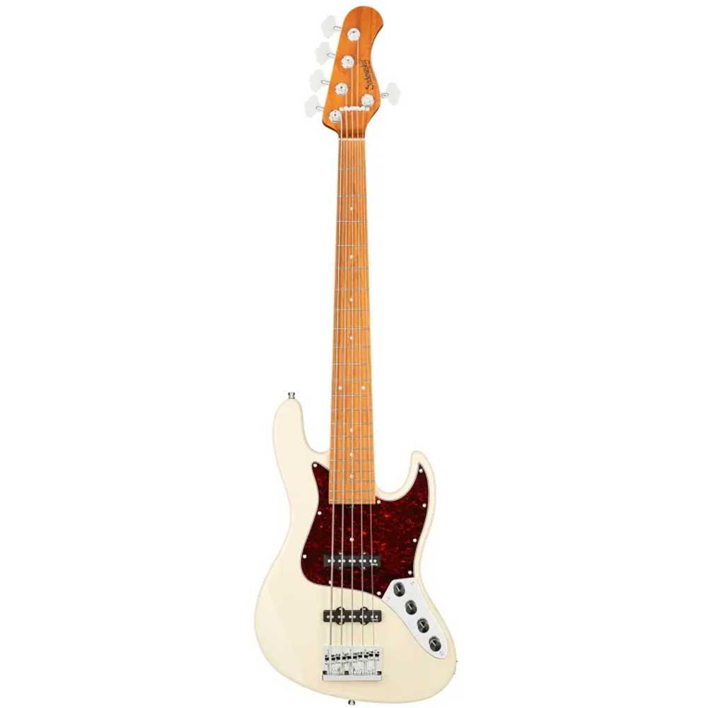 Sadowsky MetroExpress 21-Fret Vintage J/J Bass SMX21VJ5-28M Olympic White High Polish Series Roasted Maple Fingerboard 5-String bass with Sadowsky PortaBag Sadowsky MetroExpress 21-Fret Vintage J/J Bass SMX21VJ5-28M Olympic White High Polish Series Roasted Maple Fingerboard 5-String bass with Sadowsky PortaBag