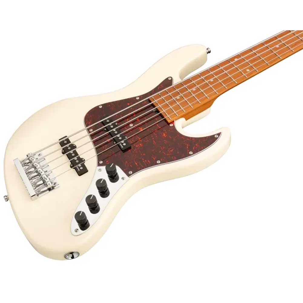 Sadowsky MetroExpress 21-Fret Vintage J/J Bass SMX21VJ5-28M Olympic White High Polish Series Roasted Maple Fingerboard 5-String bass with Sadowsky PortaBag Sadowsky MetroExpress 21-Fret Vintage J/J Bass SMX21VJ5-28M Olympic White High Polish Series Roasted Maple Fingerboard 5-String bass with Sadowsky PortaBag