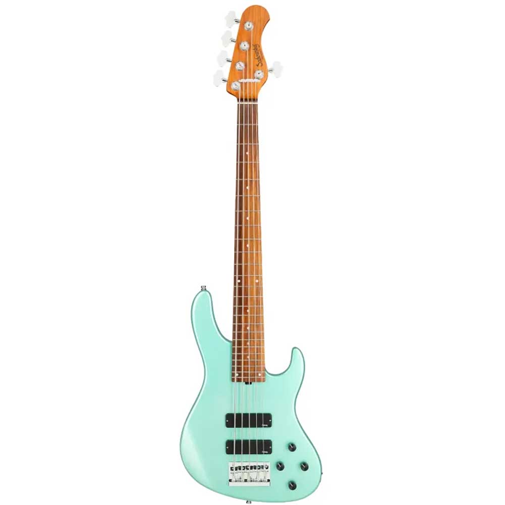 Sadowsky MetroExpress 24-Fret Modern Bass SMX24MS5 J4R Sage Green Metallic Series Morado Fingerboard 5-String bass with Sadowsky PortaBag