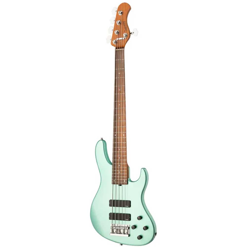 Sadowsky MetroExpress 24-Fret Modern Bass SMX24MS5 J4R Sage Green Metallic Series Morado Fingerboard 5-String bass with Sadowsky PortaBag