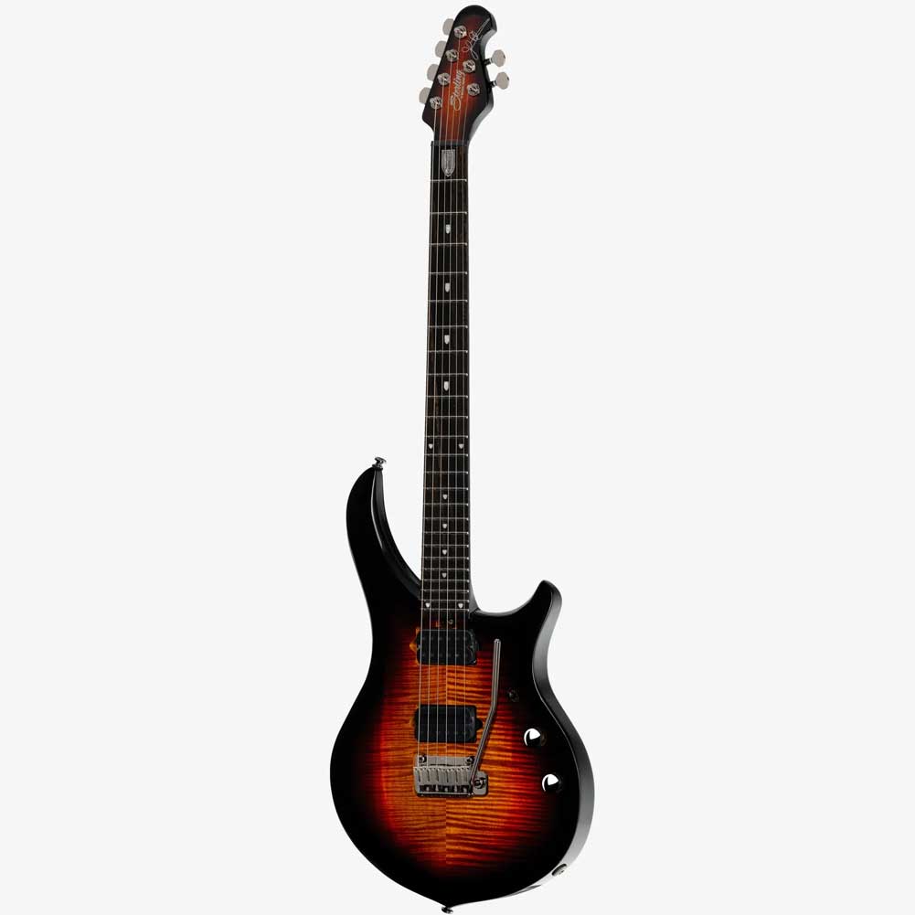 Sterling MAJ200XFM TGE E1 WB by Music Man John Petrucci Dimarzio Pickup Flame Maple Veneer Top 6 String Electric Guitar with Gig Bag