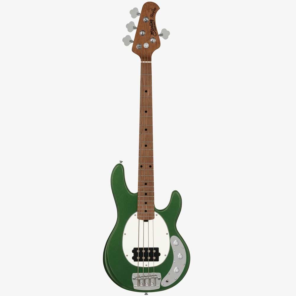 Sterling ST-RAYSS4-CHG-M2-C Charging Green Short Scale by Music Man Stingray 4 String Bass Guitar