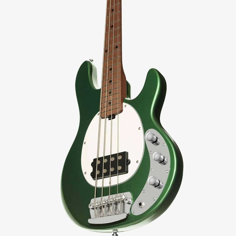 Sterling ST-RAYSS4-CHG-M2-C Charging Green Short Scale by Music Man Stingray 4 String Bass Guitar