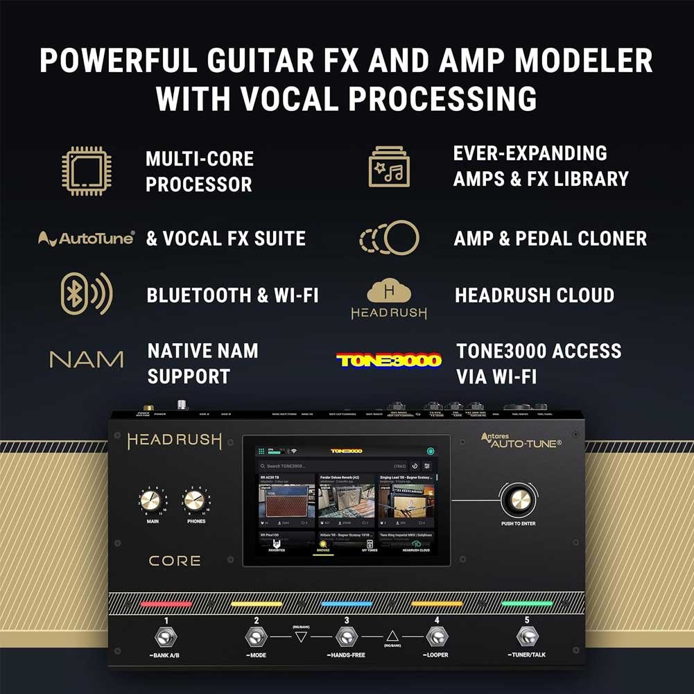 HeadRush Core The Open Tone Guitar Multi-Effects and Amp Modeler HeadRush Core The Open Tone Guitar Multi-Effects and Amp Modeler