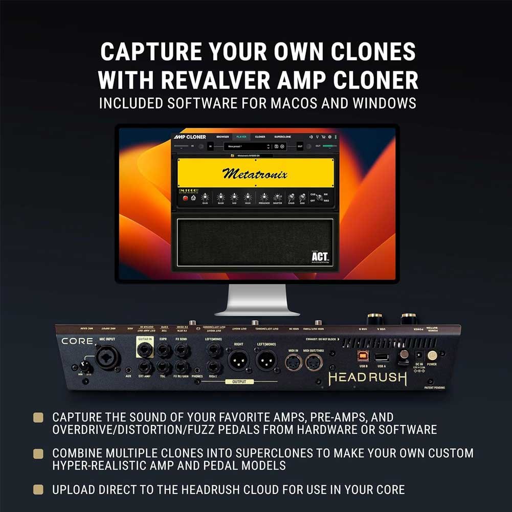 HeadRush Core The Open Tone Guitar Multi-Effects and Amp Modeler HeadRush Core The Open Tone Guitar Multi-Effects and Amp Modeler