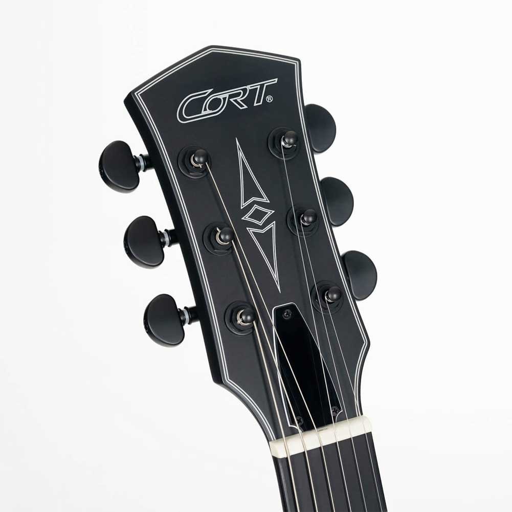 Cort CR300MT BKS Black Satin Micarta Fingerboard Electric Guitar 6 Strings with Gig Bag