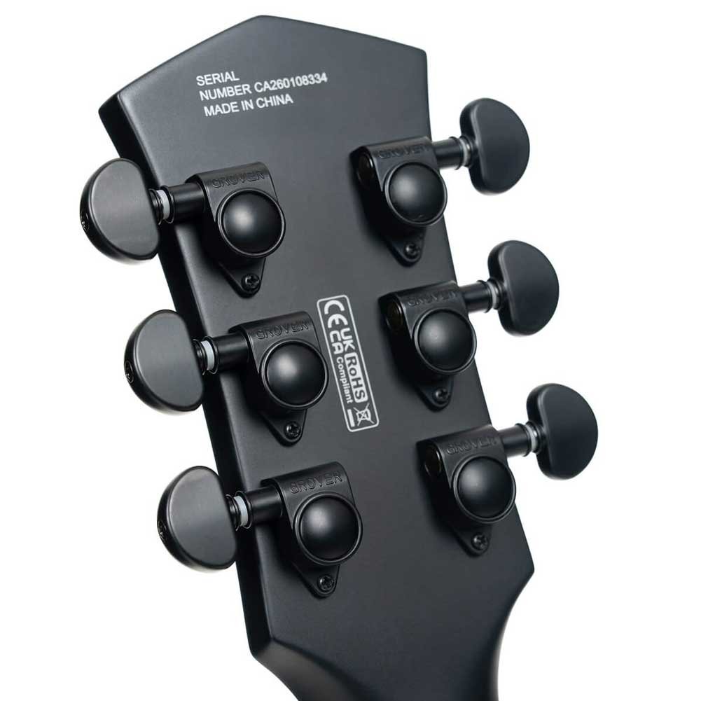 Cort CR300MT BKS Black Satin Micarta Fingerboard Electric Guitar 6 Strings with Gig Bag