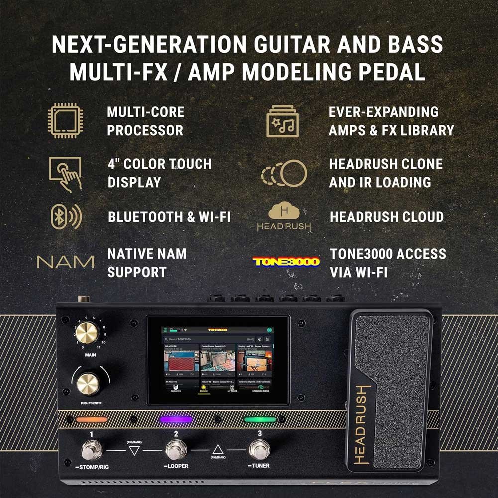 HeadRush Flex Prime Guitar Multi Effects Pedal and Amp Modelling Processor HeadRush Flex Prime Guitar Multi Effects Pedal and Amp Modelling Processor