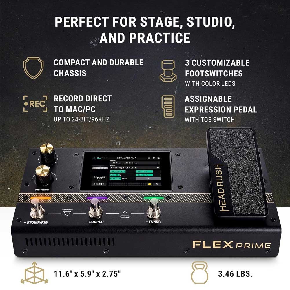 HeadRush Flex Prime Guitar Multi Effects Pedal and Amp Modelling Processor HeadRush Flex Prime Guitar Multi Effects Pedal and Amp Modelling Processor