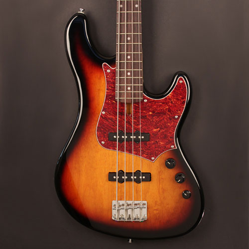 Cort GB54 Alder 3TS GB Series Bass Guitar 4 Strings with Gig Bag Musicians Cart