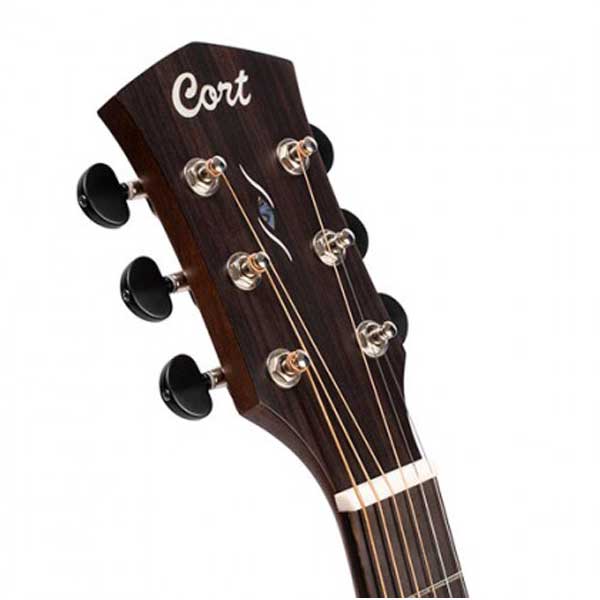 Cort core-oc mahogany om electro acoustic with case, open