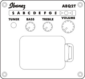 Ibanez AEQ-2T preamp w/Onboard Tuner