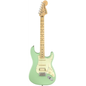 Fender American Performer Stratocaster Maple Fingerboard HSS Electric Guitar with Deluxe Gig Bag Satin Surf Green 0114922357
