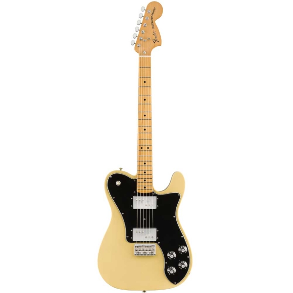 Fender Vintera 70s Telecaster Deluxe Maple Fingerboard Electric Guitar with Deluxe Gig Bag Vintage Blonde 0149812307