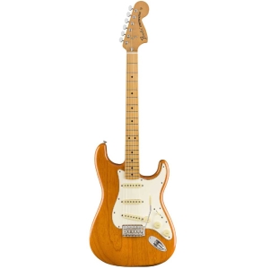 Fender Vintera 70s Stratocaster Maple Fingerboard SSS Electric Guitar with Deluxe Gig Bag Aged Natural 0149842328