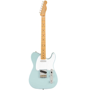Fender Vintera 50s Telecaster Maple Fingerboard SS Electric Guitar with Deluxe Gig Bag Sonic Blue 0149852372