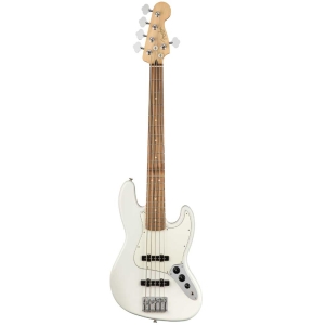 Fender Player Jazz Bass V Pau Ferro Fingerboard SS 5 String Bass Guitar with Gig Bag Polar White 0149953515