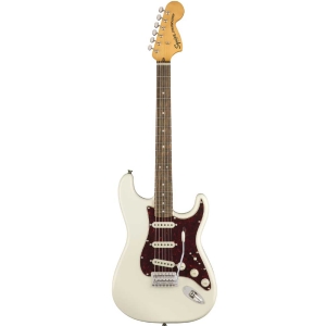 Fender Squier Classic Vibe 70s Stratocaster Indian Laurel Fingerboard SSS Electric Guitar with Gig Bag Olympic White 0374020501
