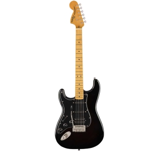 Fender Squier Classic Vibe 70s Stratocaster Maple Fingerboard HSS Left Handed Electric Guitar with Gig Bag Black 0374026506