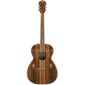 Fender FA-235E SEB Concert Cutaway Walnut Fingerboard Electro Acoustic Guitar with Gig Bag Striped Ebony Top 0971252093